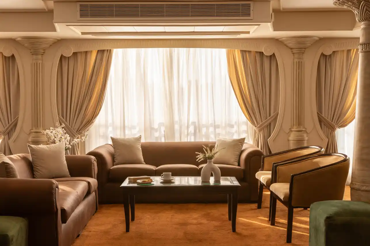 Lounge aboard the MS Nile Crown III Nile Cruise Nile cruise